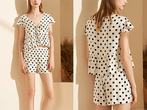Introducing the Fly Sleeves Polka Dots Printed Pajama Short Set