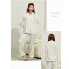 Ice Silk Pocket Print Long Sleeve Pajama Set