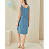 Striped Round Neck Sleeveless Sleepdress