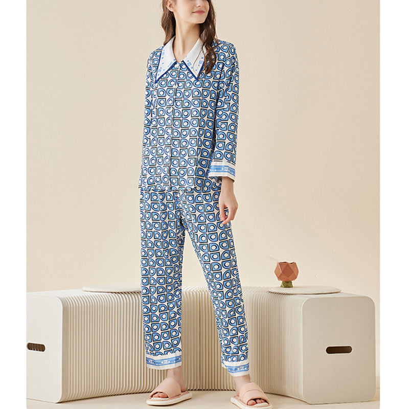 Geometric Print Pajama Set