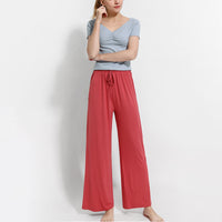 High-waisted Modal Loose-fit Wide-leg Pants