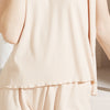 Apricot V-neck Pajama Short Set