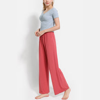 High-waisted Modal Loose-fit Wide-leg Pants