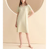 V-neck Short Sleeved  Split Sleepdress