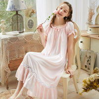 Sweet Court Style Short Sleeve Nightdress