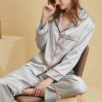 Casual Trimmed Fleece Pajama Set