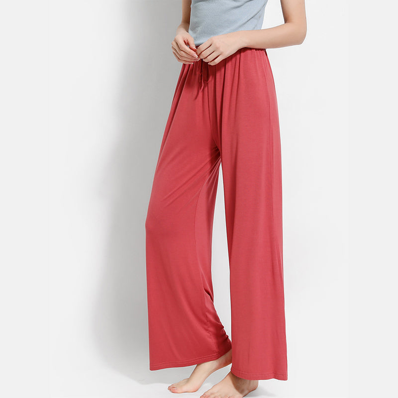 High-waisted Modal Loose-fit Wide-leg Pants