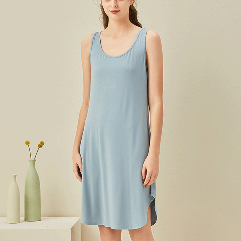 Round Neck Sleeveless Sleepdress