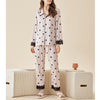 Cute Print Lace Trimmed Pajama Set