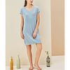 V Neck Short Sleeves Nightdress with Pockets