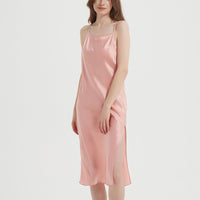 Silk Suspender Long Dress Sexy Suspender Pajamas