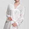 16 Momme Mulberry Silk Lacy Long-Sleeved Robe