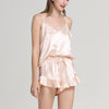 V Neck Short Satin Camisole Sets