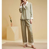 Green Shawl Collar Fleece Pajama Set