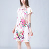 Floral Print Silk Nightdress