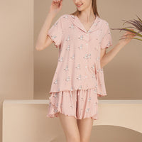 Cute Print Short Pajama Set