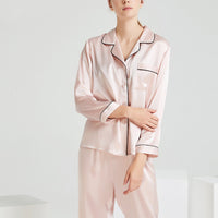 Classic Trimmed Silk Pajama Set