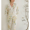 Floral Print V Neck Pajama Set