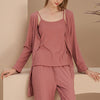 Dark Pink 3-Piece Pajama Set