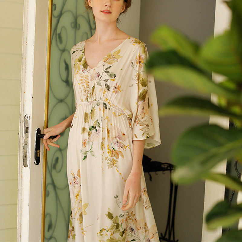 Long Floral Printed Nightgown