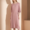 Pink Round Neck Tie Waist Sleepdress