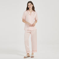 Polka Dot Jacquard Short Sleeve Pajamas