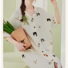 Cartoon Cotton Mid-sleeved Nightdress