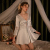 Sexy Satin Lace Patchwork Nightdress Set