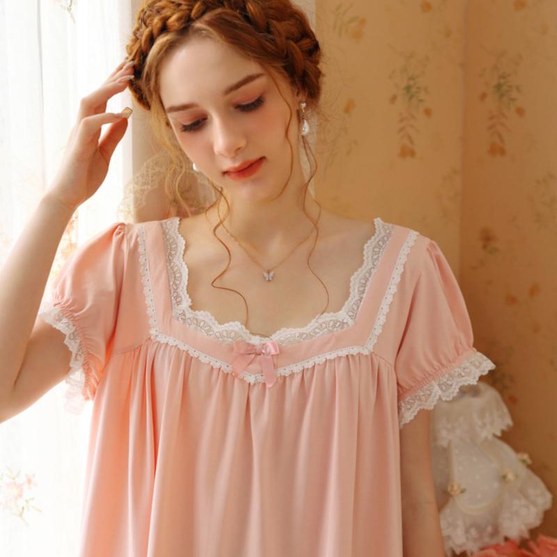 French Square Collar Lace Nightdress