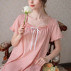 Long Square Collar Lace Nightdress