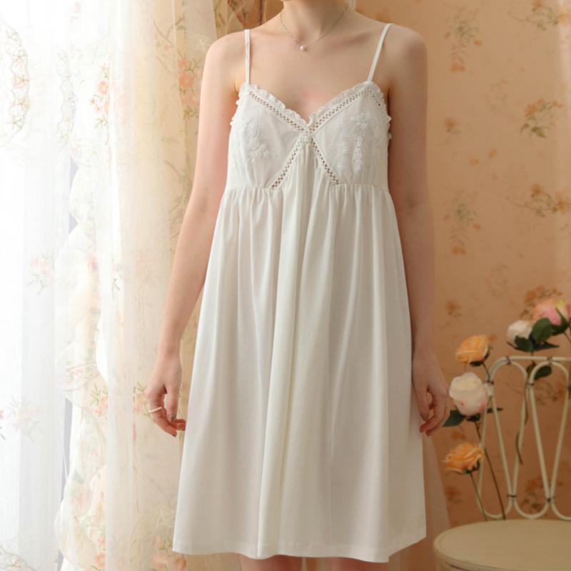 Lace Hollow Suspender Nightdress