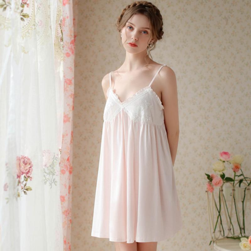 Lace Hollow Suspender Nightdress