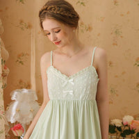 Sweet Floral Lace Slip Nightdress