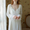 Cotton Court Style Long-Sleeved Nightdress