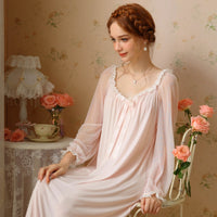 French Modal Long-Sleeved Nightdress