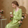 Simple Square Collar Long-Sleeved Nightdress