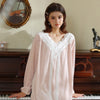 French Court Style Velvet Long Sleeve Nightdress