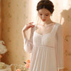 Elegant Gauze Square Collar Long Sleeve Nightdress