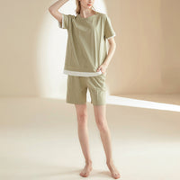 Women's Green Couple Short Pajama Set