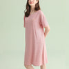 Round Neck Striped Sleepdress