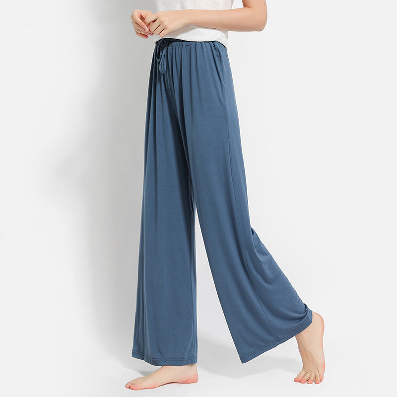 High-waisted Modal Loose-fit Wide-leg Pants