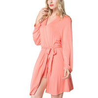 Pink Polka Dots Printed Robe