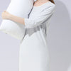 Solid Color Modal Cotton Three-quarter Sleeve Nightdress