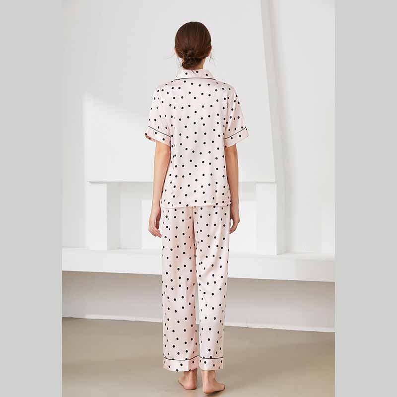 Pink Dot Print Pajama Set