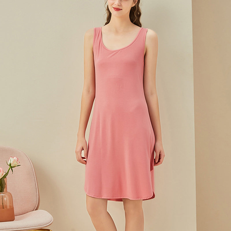 Round Neck Sleeveless Sleepdress