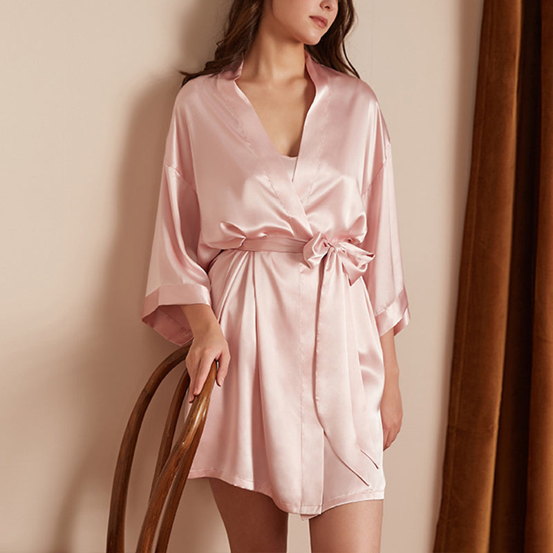 3- Piece Satin Pajama Set