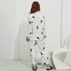 Women's Cat Print Long Sleeve Pajamas