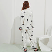 Women's Cat Print Long Sleeve Pajamas