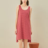 Striped Round Neck Sleeveless Sleepdress