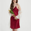 Women's Thin Mulberry Silk Solid Color Short Nightdress